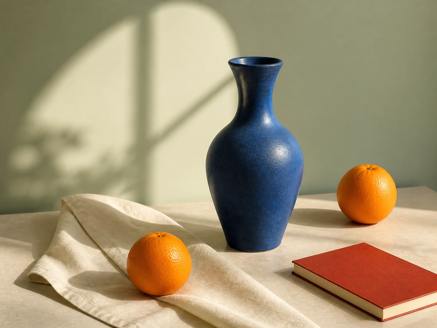 Original vase and fruit still life before retro CRT interface conversion