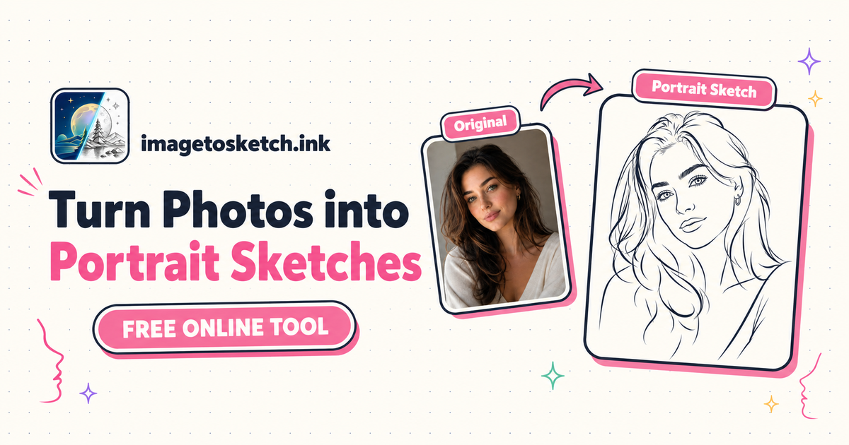 Portrait Simple Photo to Portrait Sketch | Minimalist Profile Picture Art
